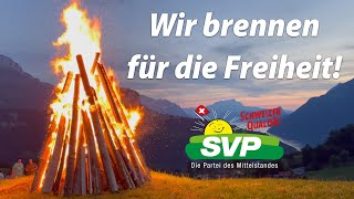 Wir brennen für die Freiheit  Freiheitsfeuer in Morschach [upl. by Animar931]