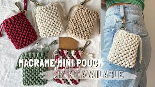 DIY  Macrame quotBlackberryquot Mini Pouch Keychain tutorial  Bolsita de macrame  마크라메 파우치 [upl. by Ellac]