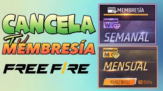 Como cancelar la membresía semanal en FREE FIRE  Respondiendo preguntas [upl. by Henriha]