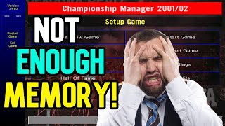 Championship Manager 0102 Not Enough Memory  CM0102 CM0102BestPlayers TGR [upl. by Ramyar]