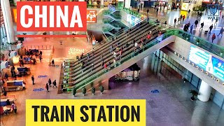 HUGE train station in China  Nanjing Shanghai [upl. by Odelet]