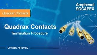 Quadrax Contacts Termination Procedure [upl. by Redneval]