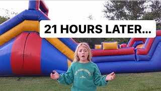 EVERLEIGH SPENDS 24 HOURS IN BACKYARD BOUNCE HOUSE [upl. by Hsak]