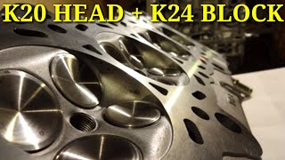 Installing the k20 head on the k24 [upl. by Squires477]