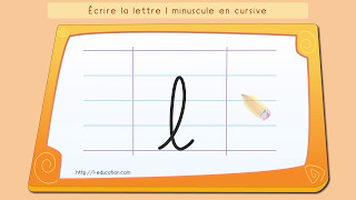 Écrire lalphabet Apprendre à écrire la lettre l en minuscule en cursive [upl. by Junie374]