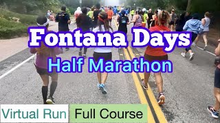 2022 Fontana Days Half Marathon Full Course｜Treadmill Running Scenery amp Music Virtual Run [upl. by Siegler]