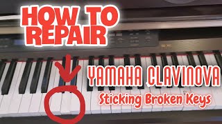 How to repair sticking Keys Yamaha Clavinova Digital Piano [upl. by Nedrob]