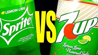 Sprite or 7up Lemon Lime Soda Pop  FoodFights Tastes and Reviews Cheap vs Expensive Soft Drinks [upl. by Anestassia]