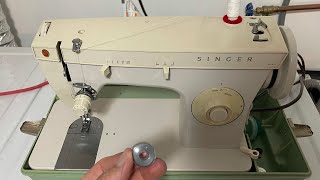 Singer 247 Sewing Machine Loading The Bobbin [upl. by Anuahsat]