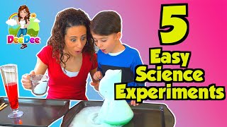 5 Easy Science Experiments for Kids with DeeDee  Learn at Home [upl. by Jayme]