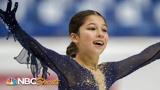 14 year old Alysa Liu takes silver at Junior Grand Prix Final  NBC Sports [upl. by Akihdar]