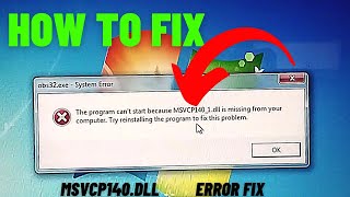 How To Fix MSVCP1401dll Is Missing Error On Windows 10 🔥 Or Windows 7 [upl. by Tunnell300]