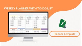 Weekly Planner With ToDo List Excel Template [upl. by Addiel]