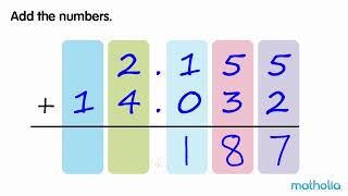 Addition of Decimals Without Regrouping [upl. by Alvira]