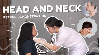 HEAD AND NECK ASSESSMENT I RETURN DEMONSTRATION Student Nurse [upl. by Aryc]