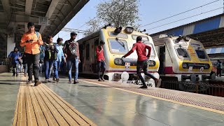 Mumbai Local Train Travelling Thane To Turbhe [upl. by Ahsieat272]