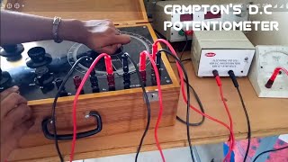 Crompton dc potentiometer demonstration in electrical measurements lab [upl. by Aiem]