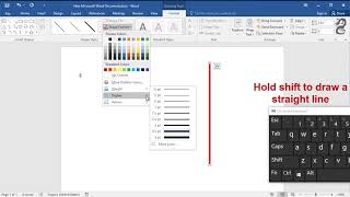 How To Insert Vertical Lines In Word [upl. by Malachy]