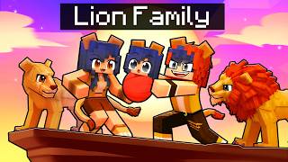 Having a LION FAMILY in Minecraft [upl. by Cormier265]