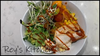 Chicken Poke Bowl Recipe  Healthy and super easy recipe [upl. by Noli]