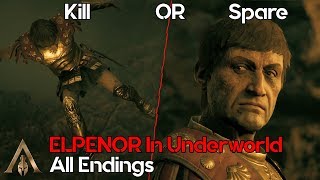 Elpenor in Underworld  All Endings  AC Odyssey  Torment of Hades DLC [upl. by Mello452]