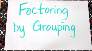 Whiteboard Math Factoring by Grouping [upl. by Lear474]