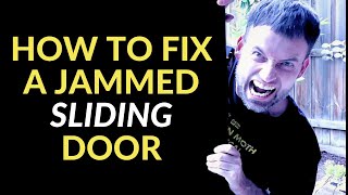 How to Fix a Jammed Sliding Door Easy DIY [upl. by Akemad]