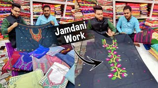 Authentic Jamdani Work Dress Material with Wholesale Price  100 Pure Cotton  Pure Linen amp Maslin [upl. by Anatak]