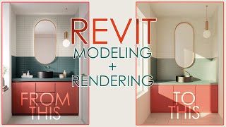 Revit Modeling and Rendering Workflow  Bathroom Interior Design [upl. by Maynard513]