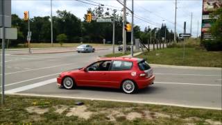 Civic Hatchback With LOUD Exhaust Revving And Flooring It [upl. by Sturges767]