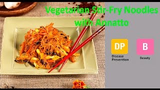 Vegetarian StirFry Noodles with Annatto [upl. by Kellsie487]