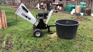 4K60fps LUMAG RAMBO HC15 Petrol 15HP engine wooden chipper machine 2020 [upl. by Llerrahs]