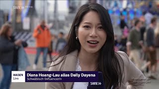 Diana HoangLau aka Daily Dayena I Schawäbisch Influencerin   Wasen 2024 live [upl. by Adran]