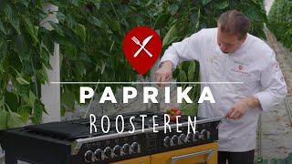 Paprika roosteren op gasfornuis [upl. by Akemeuwkuhc70]