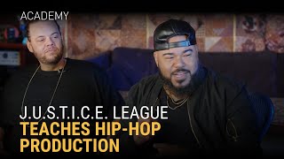 JUSTICE League Teaches HipHop Production [upl. by Anwahsat235]