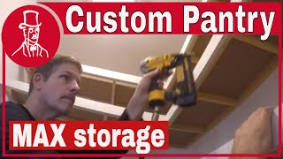 How to build custom pantry storage [upl. by Dnaltruoc]