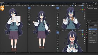 How to make Anime girl in Blender [upl. by Zilla]