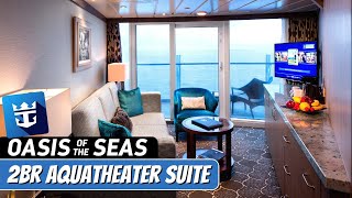 Oasis of the Seas  2BR Spacious Aqua Theater Suite Tour amp Review 4K  Royal Caribbean Cruise [upl. by Jocelyne220]