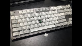 Typing Test  acrylic frog  alps skcl green  DCS alps pingmaster  ss plate [upl. by Primo]