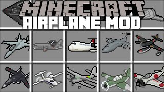 Minecraft AIRPLANE MOD  TRAVEL TO AIRPORT TO TAKE PLANES AND HELICOPTERS  Minecraft Mods [upl. by Krystalle845]