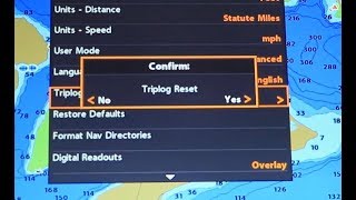 Humminbird HELIX How to Reset Triplog [upl. by Aissatsana]