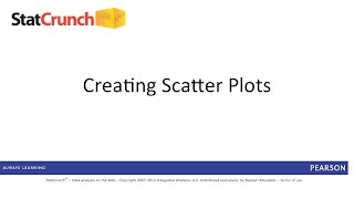 StatCrunch Creating Scatter Plots [upl. by Intirb]