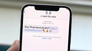 How To Stop Spam Texts On iPhone [upl. by Eicaj]