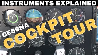 Cessna Cockpit Tour  Instrument Panel Explanation [upl. by Ellainad]