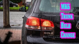 VW Golf MK6 Rear Light Bulb Change [upl. by Muhan866]