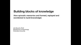 Building Blocks of Knowledge  Dr Lila Davachi [upl. by Michaud964]