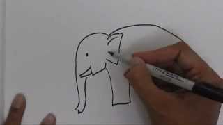 How to draw an elephant easy stepsAdvanced tutorial [upl. by Cyna781]