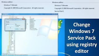 Change Windows 7 Service Pack Using Registry Editor [upl. by Phillip]