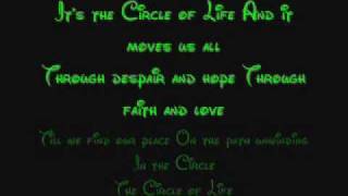 The Circle Of Life  Lion King Lyrics [upl. by Mackler]