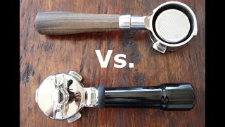 54mm Bottomless vs Regular Portafilter  Breville Barista Express [upl. by Addia]